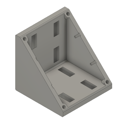 MODULAR SOLUTIONS ALUMINUM GUSSET&lt;br&gt;90MM X 90MM ANGLE WITH OUT HARDWARE